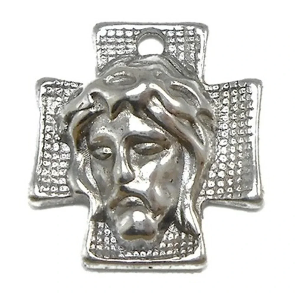 6pcs Jesus Cross Charms silver tone metal‎ religious